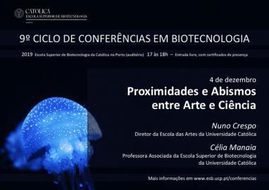 Proximidades e Abismos entre Arte e Ciência: professor Nuno Crespo em conferência na Escola de Biotecnologia