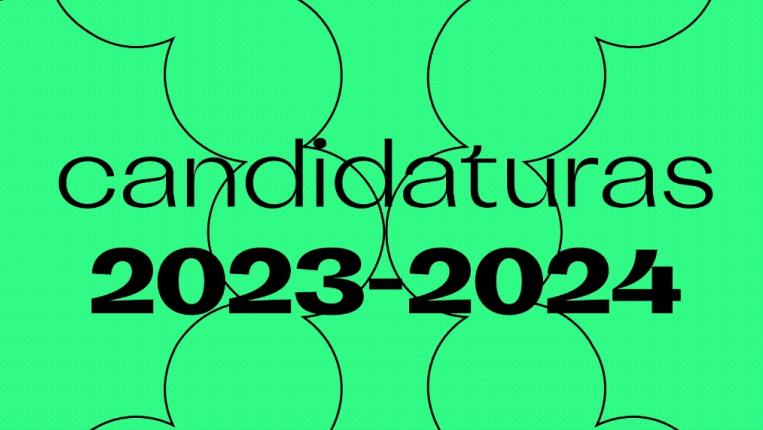 Imagem criada a verde e com círculos e a dizer: Candidaturas 2023-2024