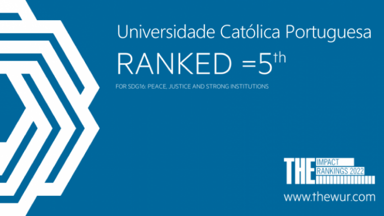 Thumb Católica no TOP 5 mundial no objetivo para a promoção da “Paz, Justiça e Instituições Eficazes” no THE Impact Rankings